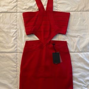 NWT Red NBD My Confession Bodycon Dress